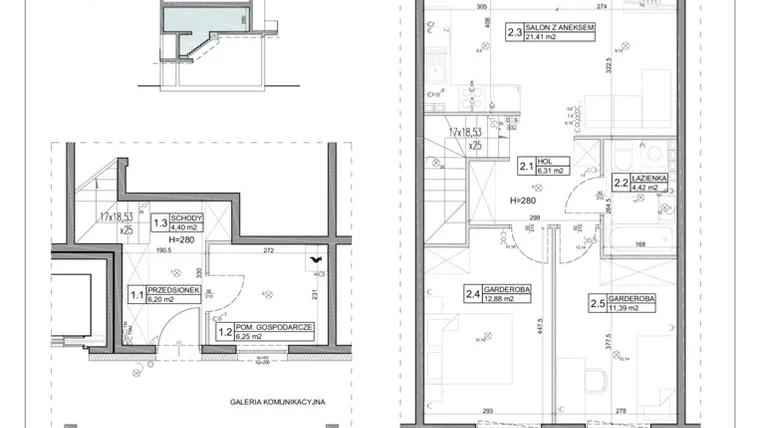 Rzut - Mieszkanie na sprzedaż 3 pokoje o powierzchni 72,53 m² - numer 28 w Miasto Ogród 3