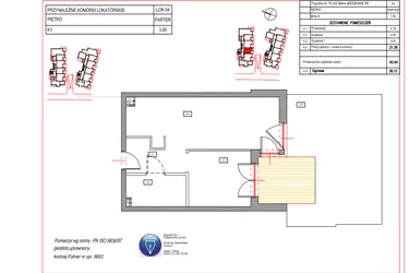 Rzut - Mieszkanie na sprzedaż 2 pokoje o powierzchni 40,94 m² - numer A.4 w Villa Verona Mielno