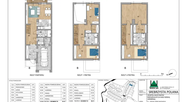 Rzut - Dom na sprzedaż 5 pokoi o powierzchni 185,67 m² - numer 3B w Srebrzysta Polana