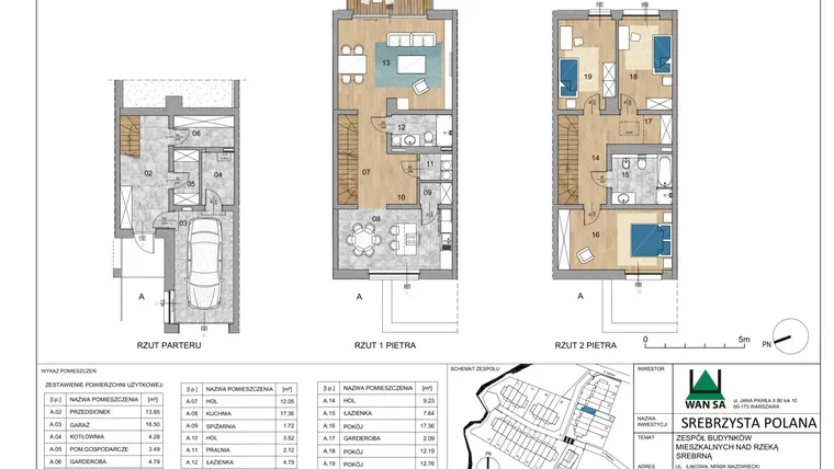 Rzut - Dom na sprzedaż 4 pokoje o powierzchni 171,38 m² - numer 5A w Srebrzysta Polana