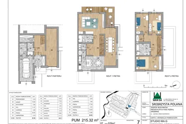 Rzut - Dom na sprzedaż 5 pokoi o powierzchni 215,32 m² - numer 7 w Srebrzysta Polana