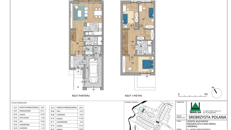 Rzut - Dom na sprzedaż 4 pokoje o powierzchni 132,27 m² - numer 10B w Srebrzysta Polana