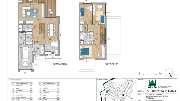 Rzut - Dom na sprzedaż 4 pokoje o powierzchni 158,05 m² - numer 12 w Srebrzysta Polana