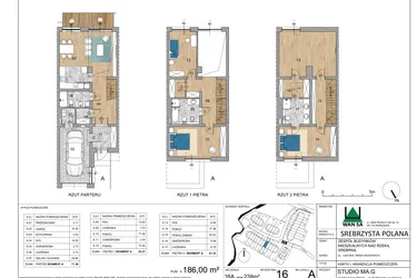 Rzut - Dom na sprzedaż 5 pokoi o powierzchni 186 m² - numer 16A w Srebrzysta Polana
