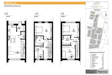 Rzut - Dom na sprzedaż 5 pokoi o powierzchni 108,78 m² - numer A2 w Villa Stoki (domy)