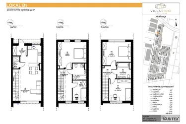 Rzut - Dom na sprzedaż 5 pokoi o powierzchni 108,78 m² - numer B3 w Villa Stoki (domy)