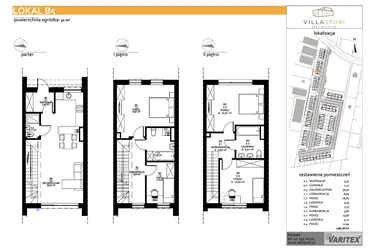 Rzut - Dom na sprzedaż 5 pokoi o powierzchni 108,78 m² - numer B5 w Villa Stoki (domy)