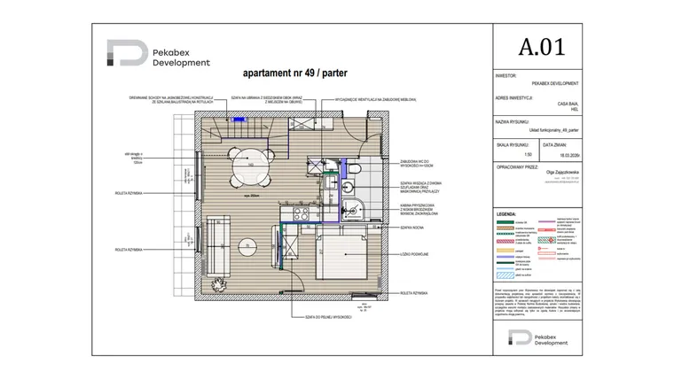 Rzut - Mieszkanie na sprzedaż 4 pokoje o powierzchni 83,81 m² - numer 49 w Apartamenty Casa Baia