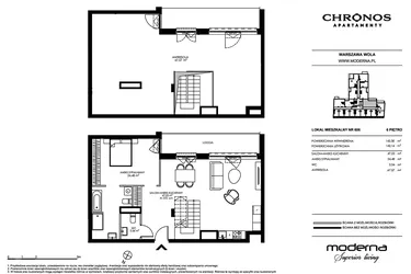 Rzut - Mieszkanie na sprzedaż 4 pokoje o powierzchni 142,16 m² - numer 606 w Chronos
