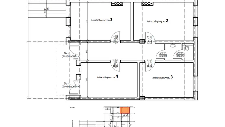 Rzut - Lokal użytkowy na sprzedaż 1 pokój o powierzchni 23,13 m² - numer 2 w Miasteczko Na Szlaku Kultur, etap II