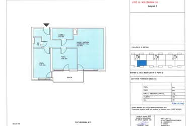 Rzut - Mieszkanie na sprzedaż 3 pokoje o powierzchni 69,76 m² - numer D.11 w Wólczańska 248