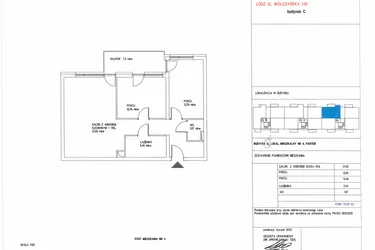 Rzut - Mieszkanie na sprzedaż 3 pokoje o powierzchni 70,29 m² - numer C.4 w Wólczańska 248