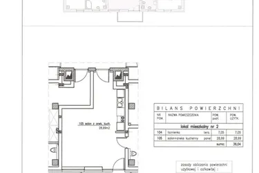Rzut - Mieszkanie na sprzedaż 1 pokój o powierzchni 40 m² - numer 2 w Nowy Horyzont