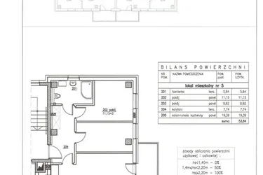 Rzut - Mieszkanie na sprzedaż 3 pokoje o powierzchni 35 m² - numer 5 w Nowy Horyzont