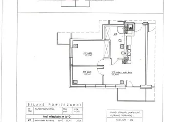 Rzut - Mieszkanie na sprzedaż 3 pokoje o powierzchni 55,21 m² - numer 14 w Nowy Horyzont