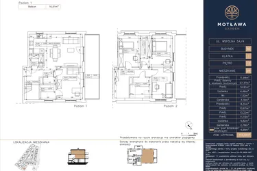 Rzut - Mieszkanie na sprzedaż 5 pokoi o powierzchni 119,32 m² - numer B5.M4 w Motława Garden