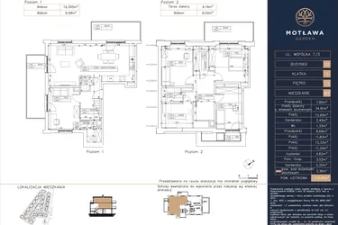 Rzut - Mieszkanie na sprzedaż 5 pokoi o powierzchni 119,4 m² - numer C2.M3 w Motława Garden