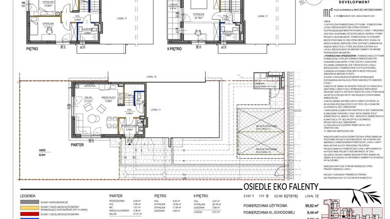Rzut - Dom na sprzedaż 4 pokoje o powierzchni 107,78 m² - numer 6.S12 w Nowe Falenty