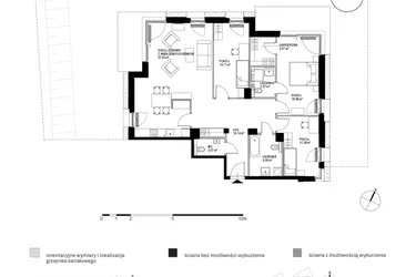 Rzut - Mieszkanie na sprzedaż 4 pokoje o powierzchni 113,59 m² - numer A2.0.3 w Opacka