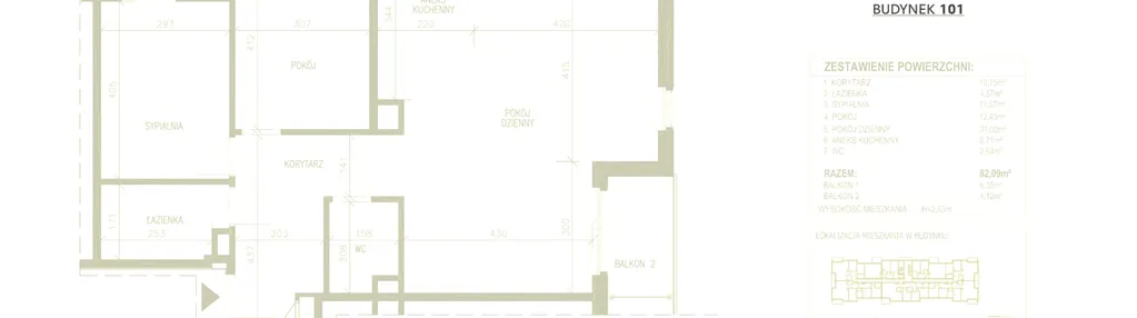Mieszkanie w inwestycji: Apartamenty 101 Warszewo