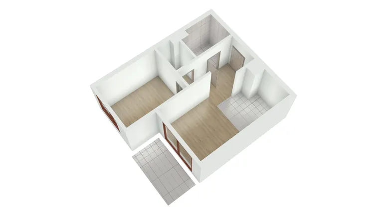 Rzut - Mieszkanie na sprzedaż 2 pokoje o powierzchni 38,75 m² - numer 047 w B8 nowy wymiar mieszkania