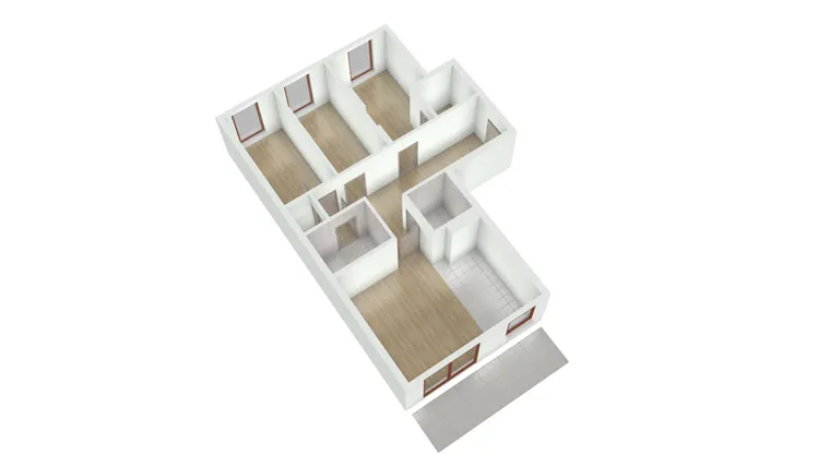 Rzut - Mieszkanie na sprzedaż 4 pokoje o powierzchni 83,19 m² - numer 067 w B8 nowy wymiar mieszkania