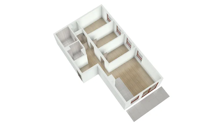 Rzut - Mieszkanie na sprzedaż 4 pokoje o powierzchni 80,82 m² - numer 064 w B8 nowy wymiar mieszkania