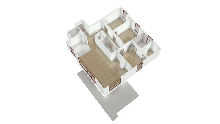 Rzut - Mieszkanie na sprzedaż 4 pokoje o powierzchni 124,21 m² - numer 022 w B8 nowy wymiar mieszkania