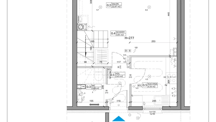 Rzut - Dom na sprzedaż 4 pokoje o powierzchni 81,08 m² - numer 16B w Wilgi Park