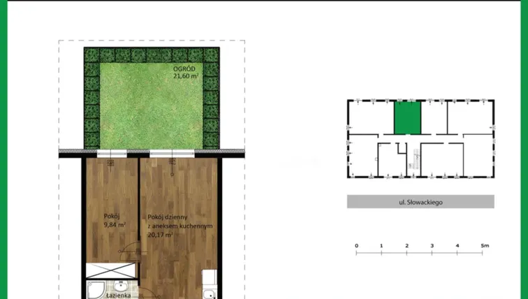 Rzut - Mieszkanie na sprzedaż 2 pokoje o powierzchni 34,24 m² - numer C4 w Osiedle Olszynki