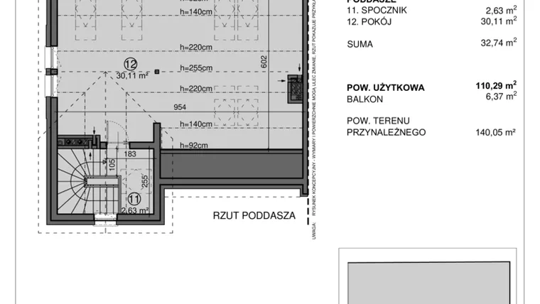 Rzut - Mieszkanie na sprzedaż 4 pokoje o powierzchni 110,29 m² - numer 8B w Zakątek Ursynów