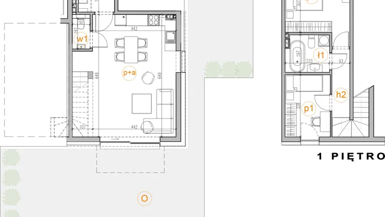 Rzut - Mieszkanie na sprzedaż 3 pokoje o powierzchni 66,57 m² - numer 5A w Słoneczna Popielówka