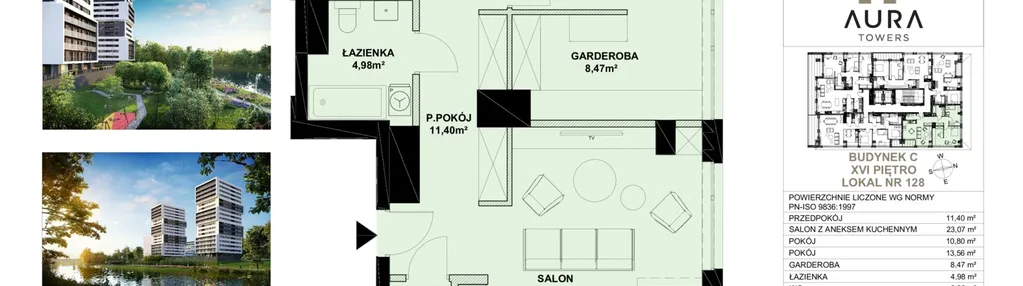 Mieszkanie w inwestycji: Aura Towers