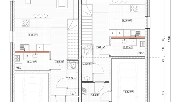 Rzut - Dom na sprzedaż 5 pokoi o powierzchni 129,9 m² - numer 7B w Aleje Sosnowe