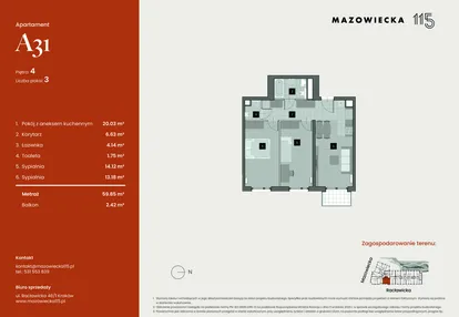 Mieszkanie w inwestycji: Mazowiecka 115