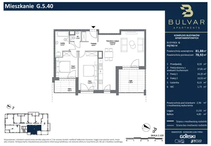 Mieszkanie w inwestycji: Bulvar Apartments - etap I