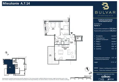 Mieszkanie w inwestycji: Bulvar Apartments - etap I