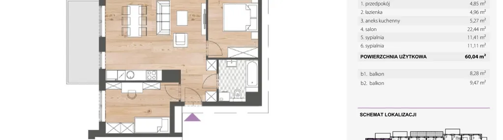 Mieszkanie w inwestycji: Wyspa Solna Etap III, budynek B