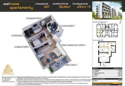 Mieszkanie w inwestycji: Osiedle Wełnowe Apartamenty