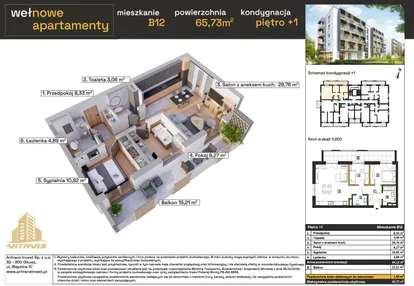 Mieszkanie w inwestycji: Osiedle Wełnowe Apartamenty