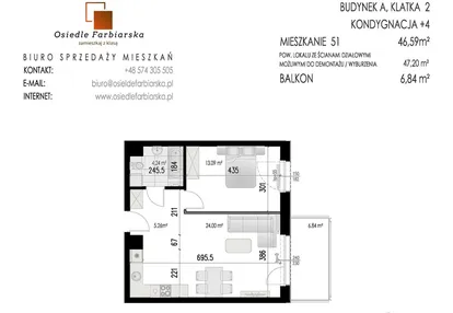 Mieszkanie w inwestycji: Osiedle Farbiarska