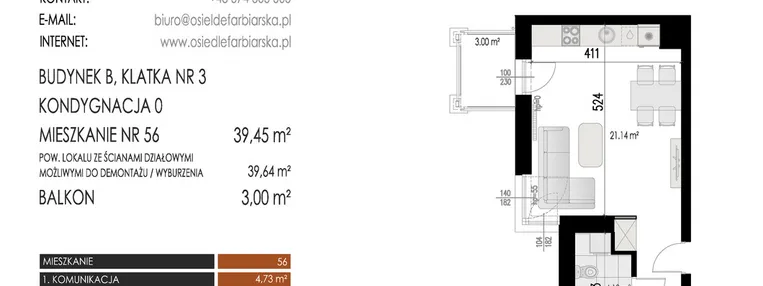 Mieszkanie w inwestycji: Osiedle Farbiarska
