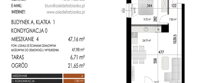 Mieszkanie w inwestycji: Osiedle Farbiarska