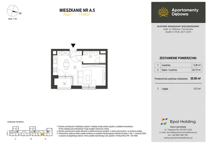 Mieszkanie w inwestycji: Apartamenty Dębowa
