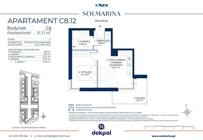 Mieszkanie w inwestycji: Sol Marina etap III