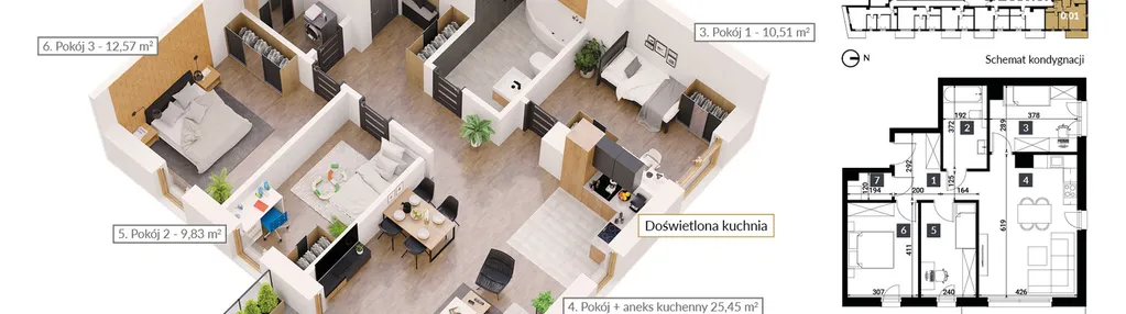 Mieszkanie w inwestycji: Apartamenty na Szczycie 3 Lipek