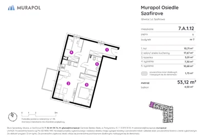 Mieszkanie w inwestycji: Murapol Osiedle Szafirove