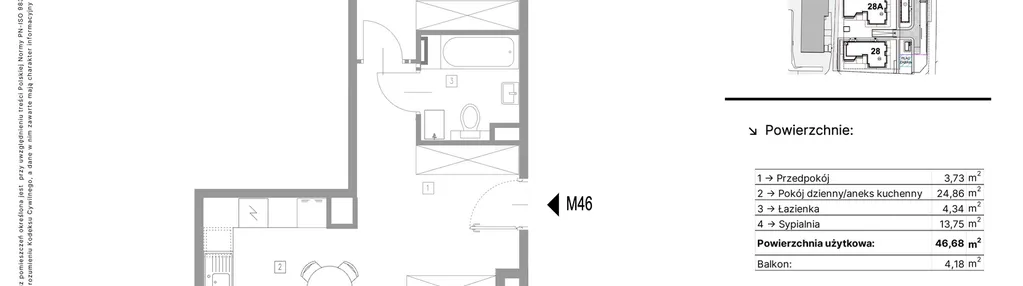 Mieszkanie w inwestycji: Strzelców 28