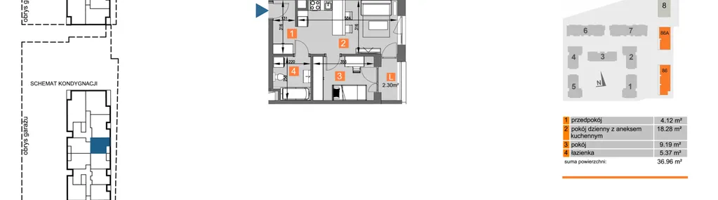 Mieszkanie w inwestycji: Piasta Towers bud. 86 i 86A