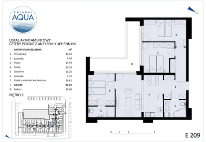 Mieszkanie w inwestycji: Polanki Aqua - budynek E i F
